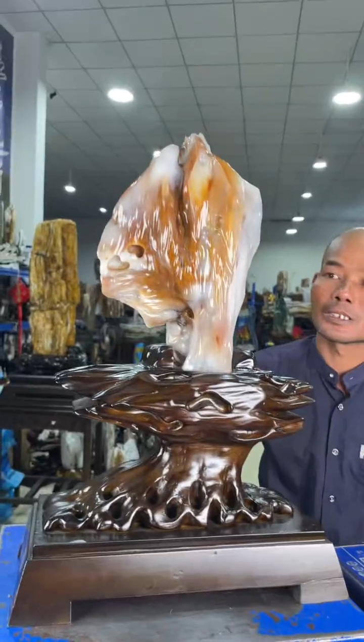 【闪购商品】硅化玉摆件未镶嵌128