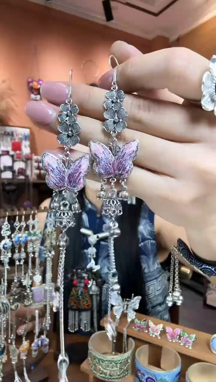 刺绣纯手工民族风耳环