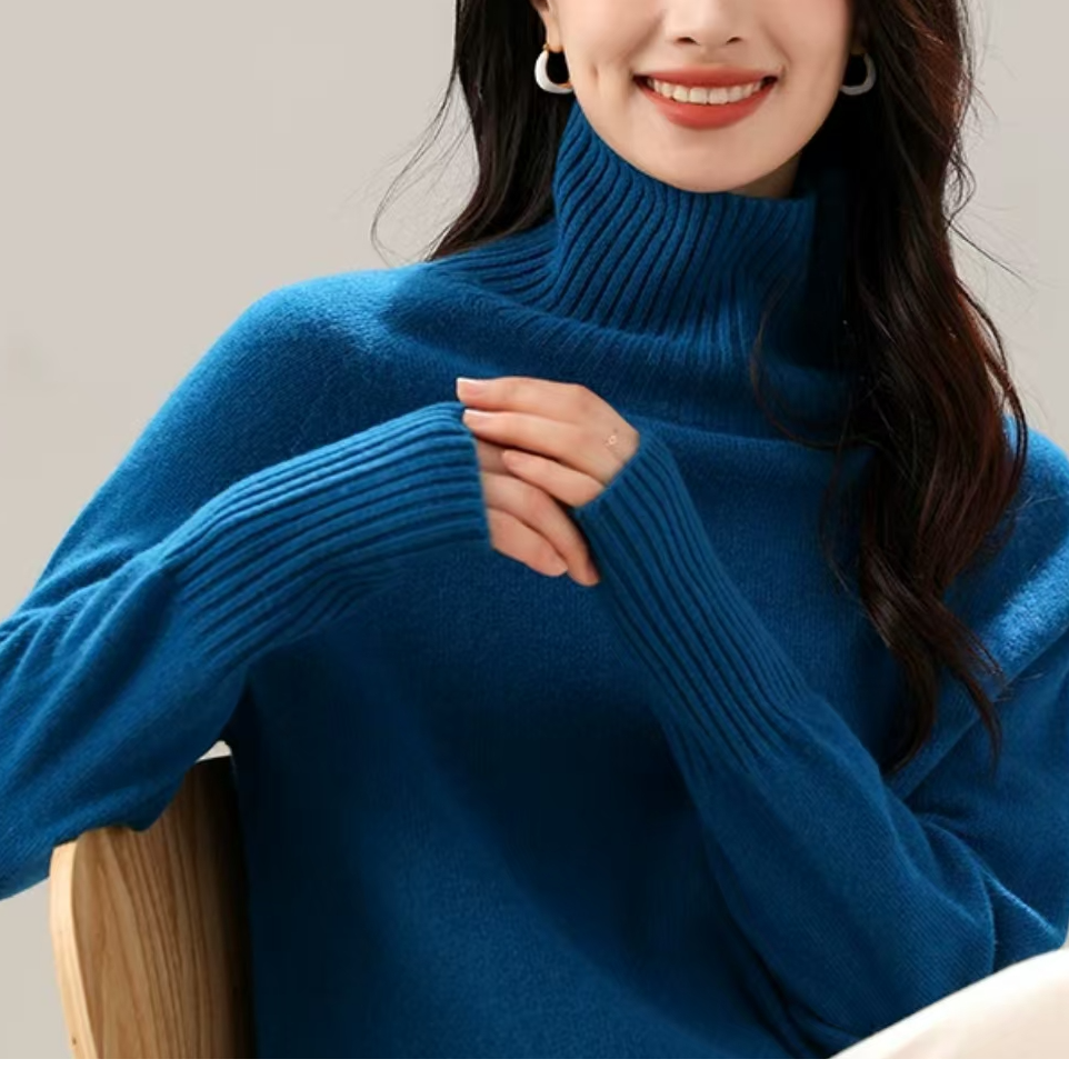 【100%纯羊毛】高领加厚款宽松王菲同款澳洲美丽诺羊毛全羊毛衫女款