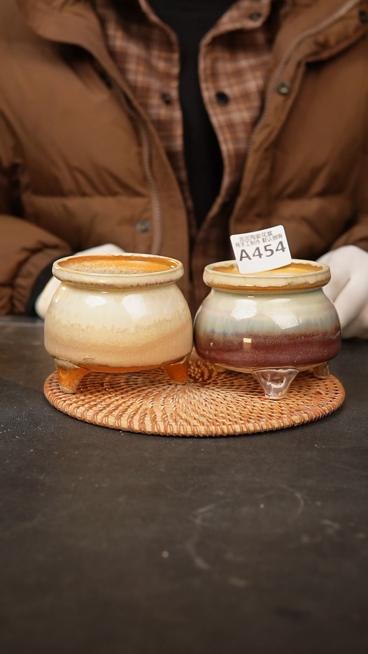 【闪购商品】瓷片454泥泥手工花盆