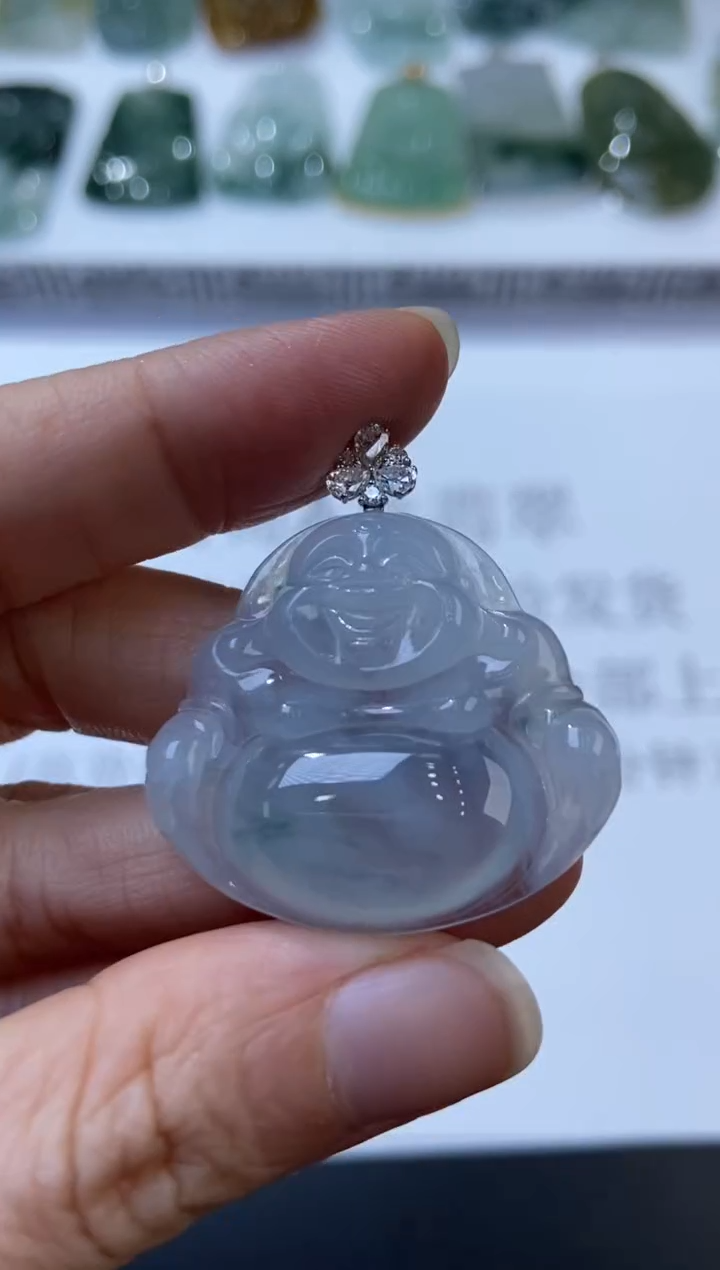 18K金镶嵌挂件翡翠356572  多人