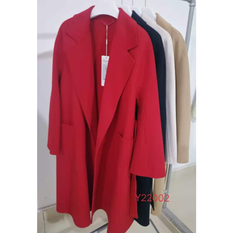 【粉丝专属】女长款毛呢外套宽松大衣时尚女装外套气质154Y22002