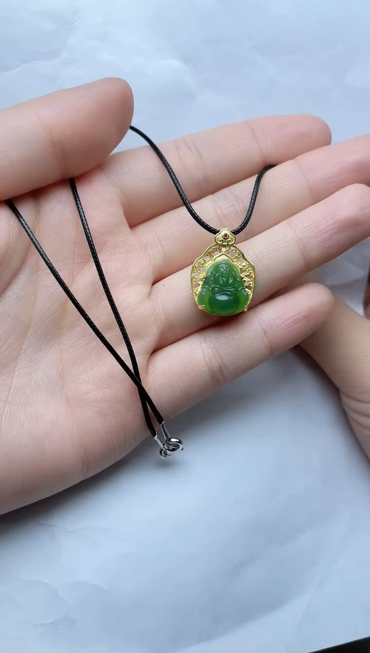 【闪购商品】和田玉颈饰银S925镶嵌佛公kk