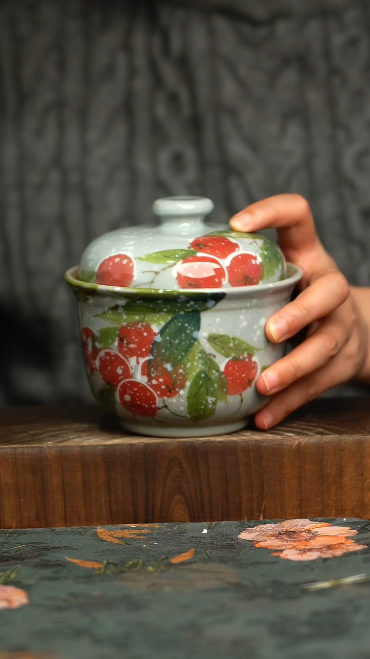 杯釉下彩手工手绘同款陶器