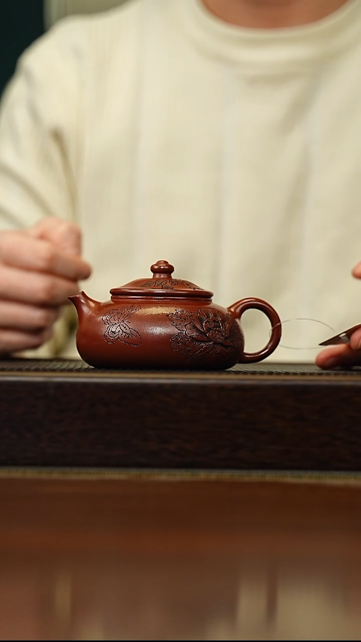 茶壶紫砂宜兴原矿 手工 紫砂壶容量190CC