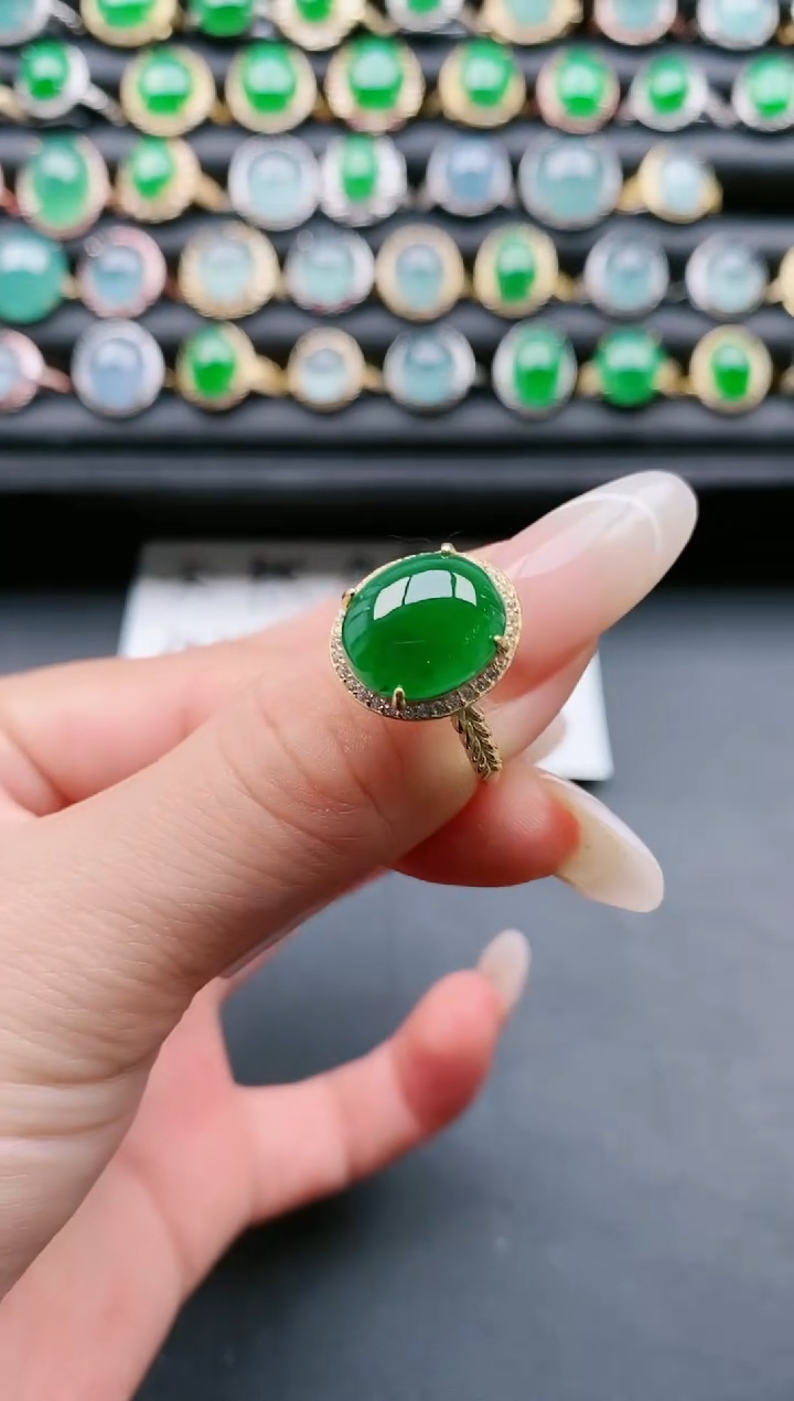 【闪购商品】翡翠戒指银S925镶嵌111111
