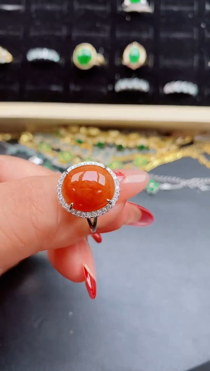 【闪购商品】翡翠戒指银S925镶嵌50850805