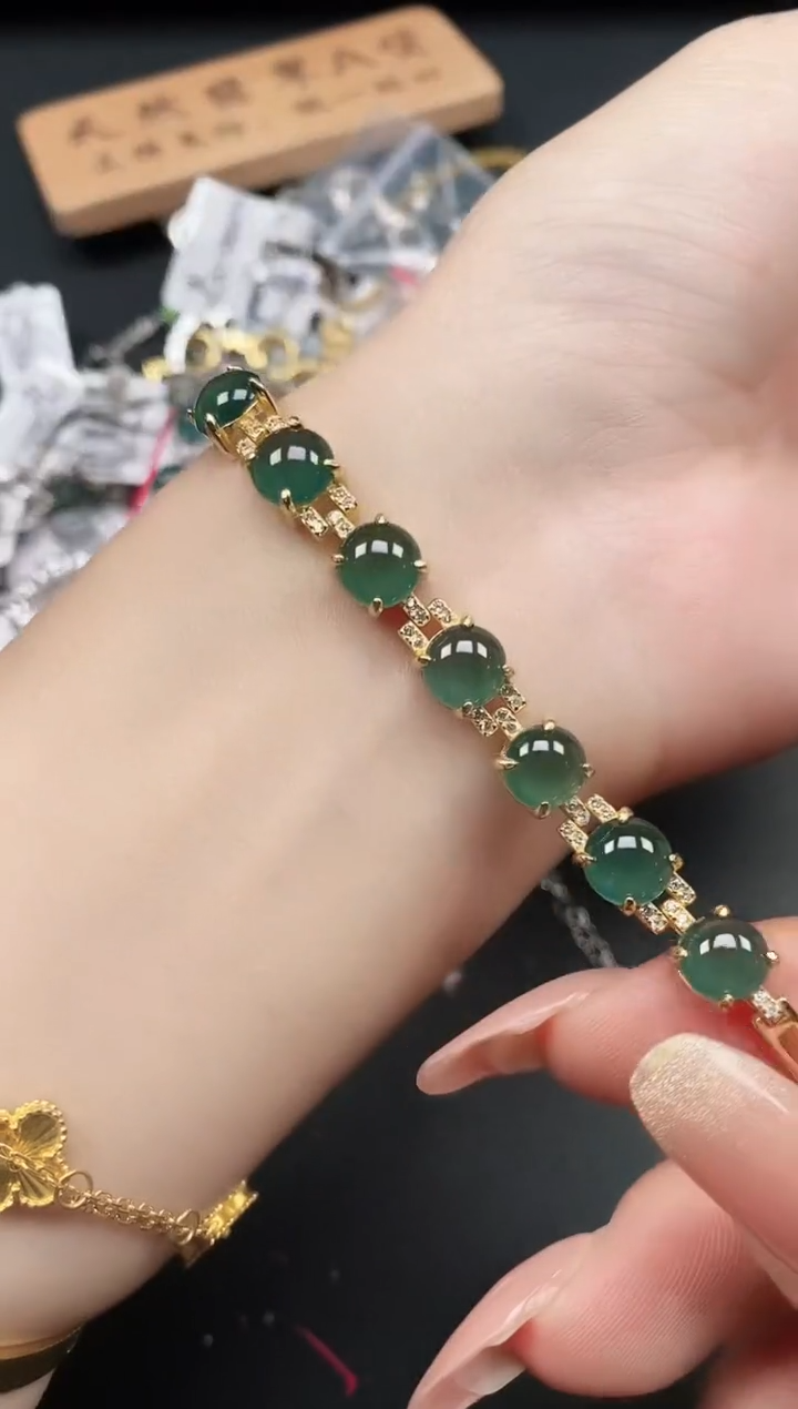 银S925镶嵌戒指翡翠1