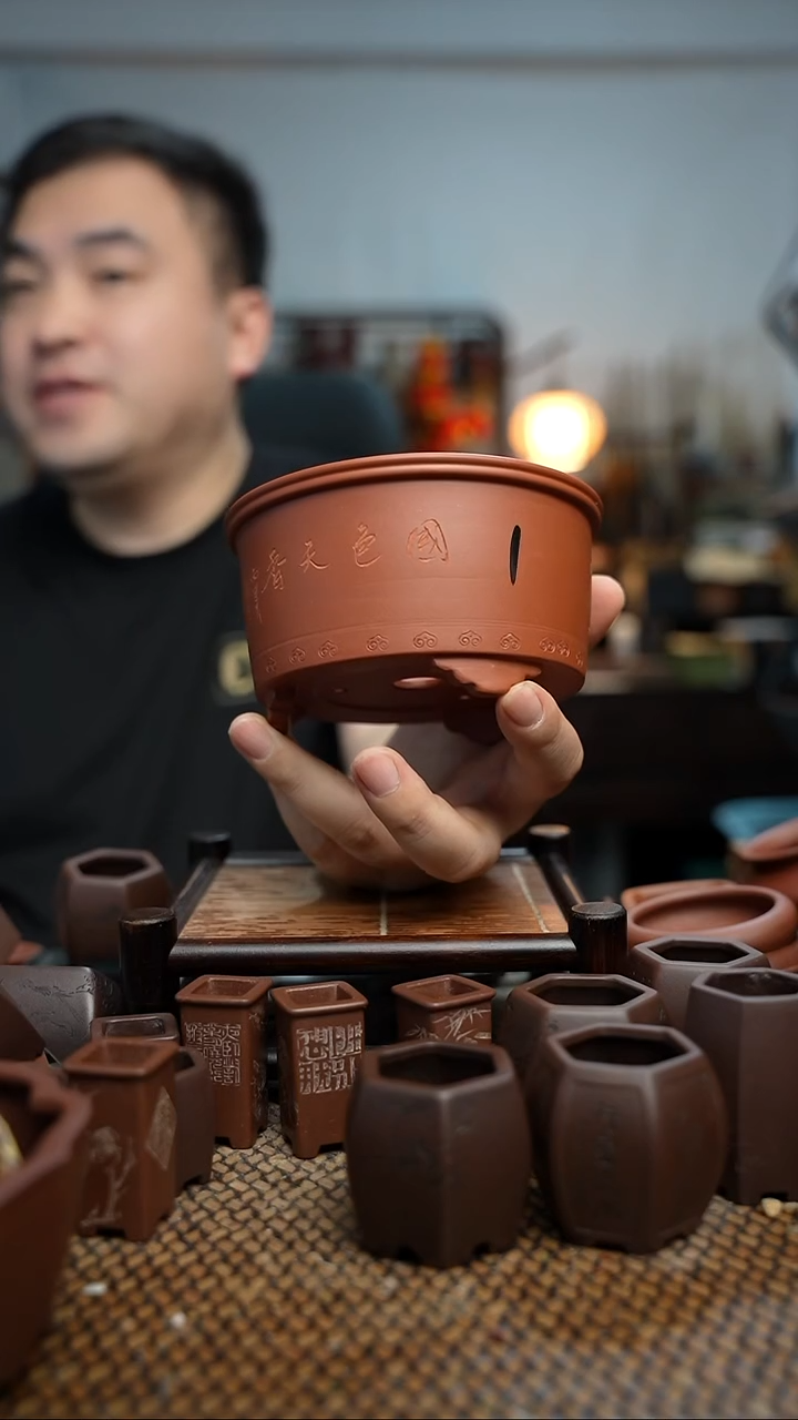 紫砂花盆長木軒精品紫砂