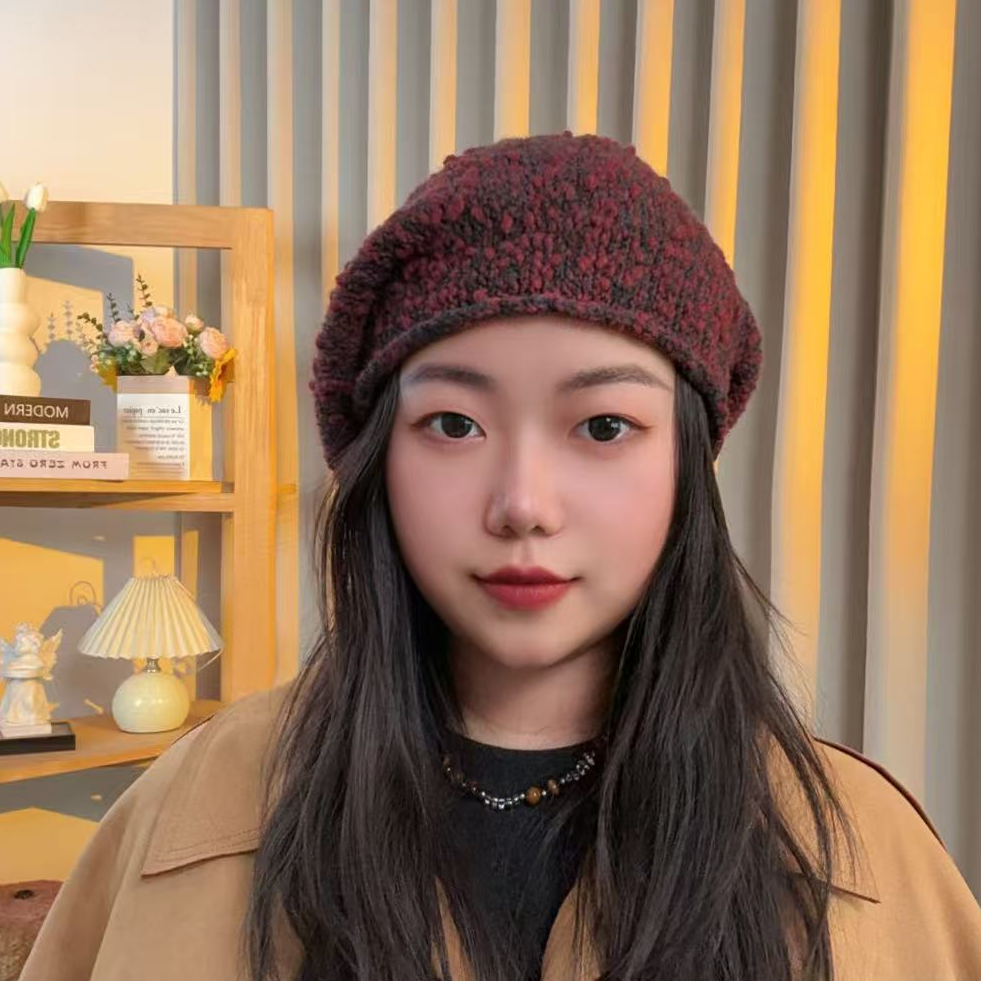 冬季无檐包头帽圆顶春季秋冬帽子鸭舌帽贝雷帽复古