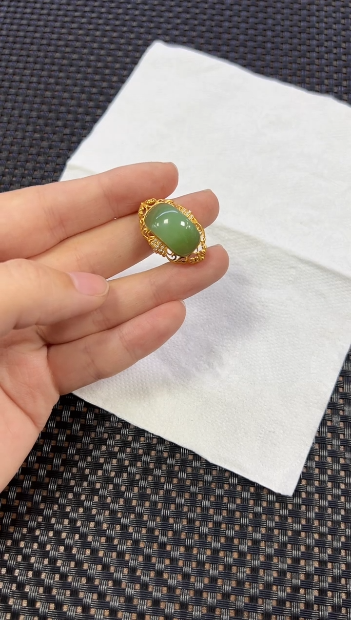 【闪购商品】和田玉吊坠18K金镶嵌（多样性发一件）