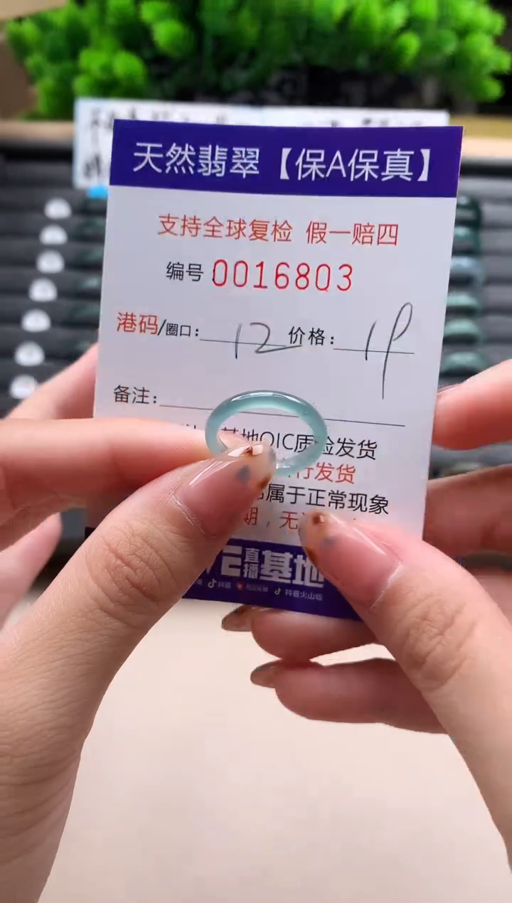 未镶嵌戒指翡翠天然  16803