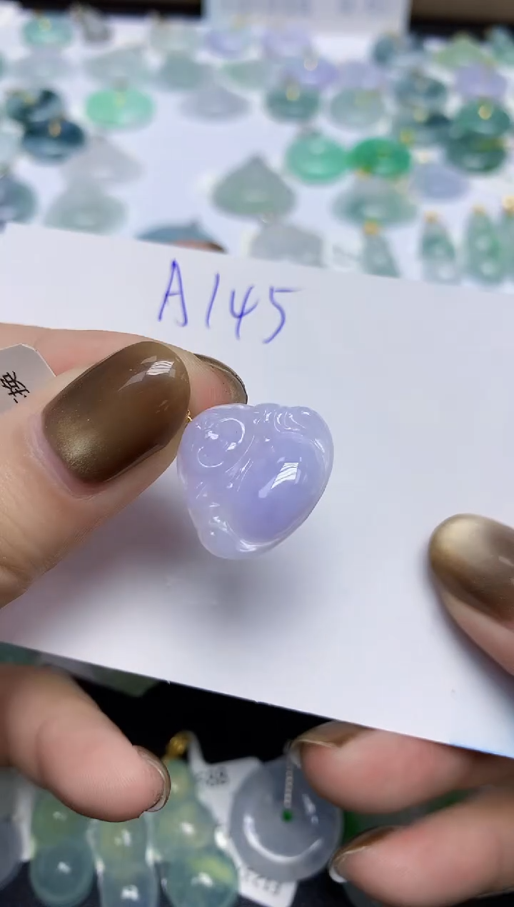 颈饰18K金镶嵌翡翠天然缅甸翡翠A货翡翠百元以上9元证书费自理