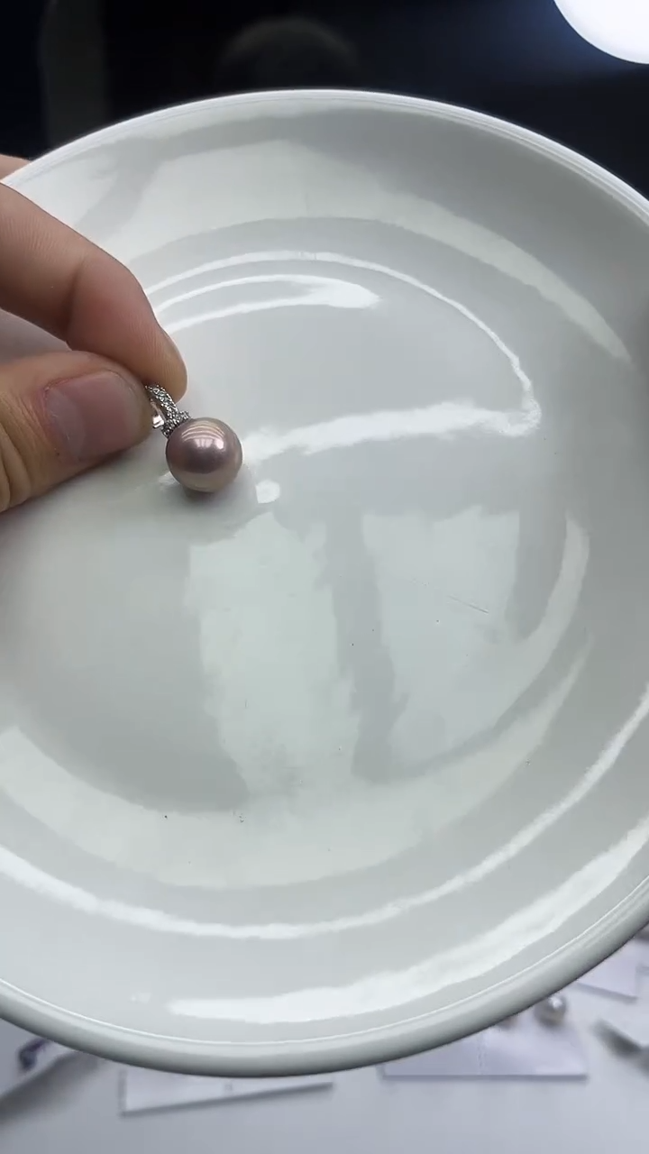 未镶嵌吊坠淡水珍珠紫色系奶嘴扣13mm(多样性发一）