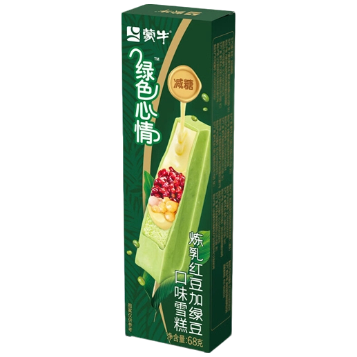 【3 支】【蒙·牛】绿色心情炼乳红豆加绿豆雪糕（到手3盒）网红雪糕雪糕同城送