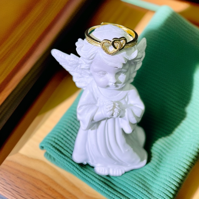 【You佳好物】18K镶嵌心心相印情侣同款戒指 A46