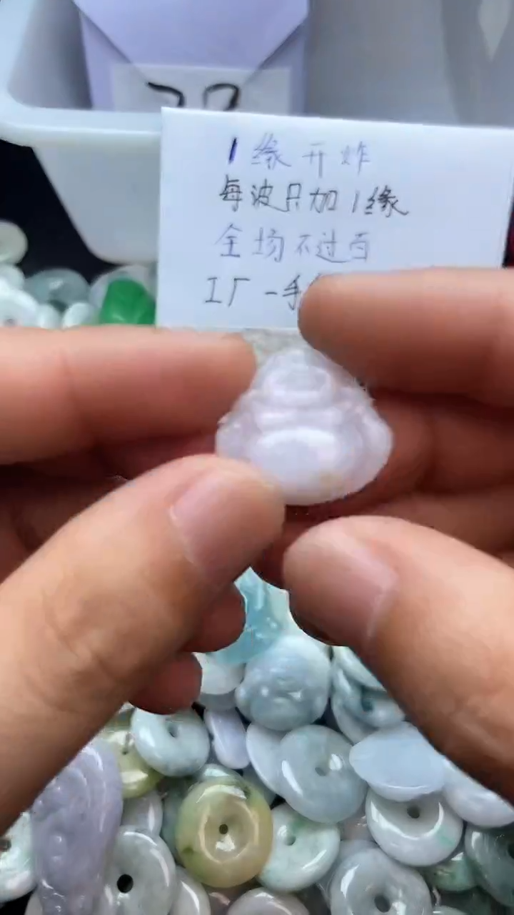 翡翠未镶嵌颈饰有纹有裂介意勿拍