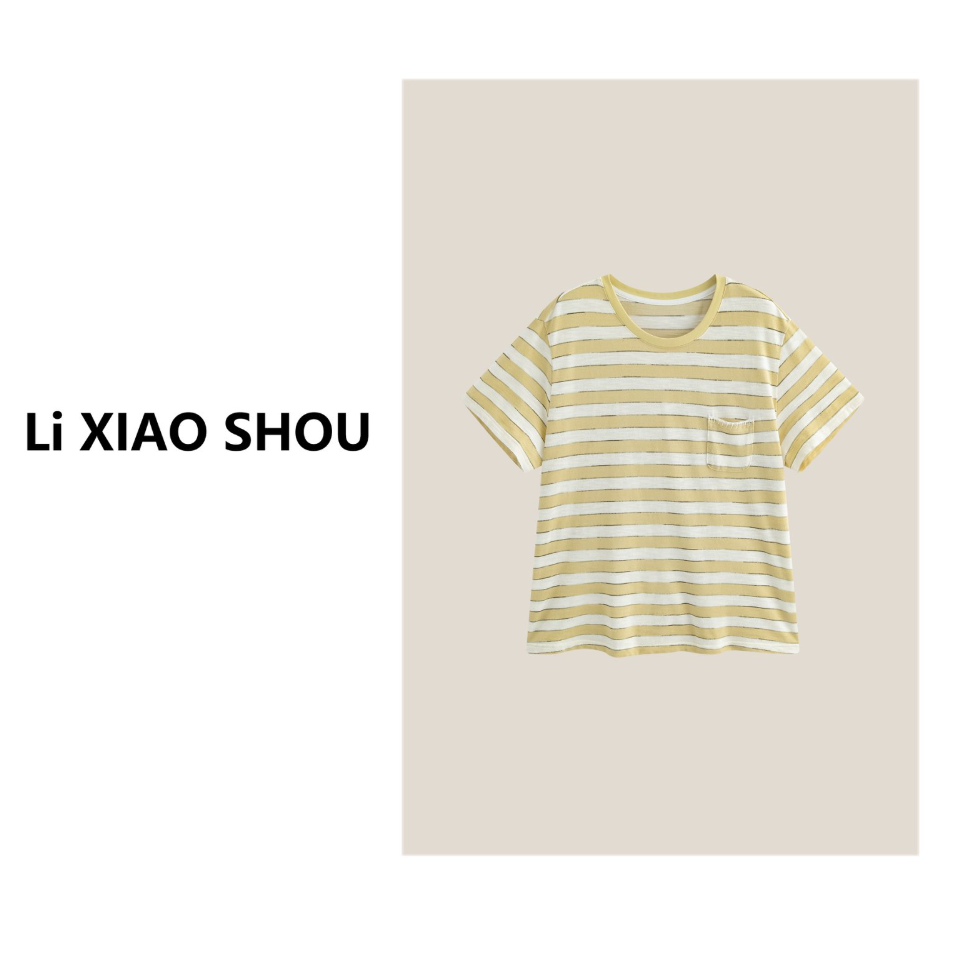 【李小瘦大码女装】短袖时尚女士卡通圆领百搭纯色高级T恤857D