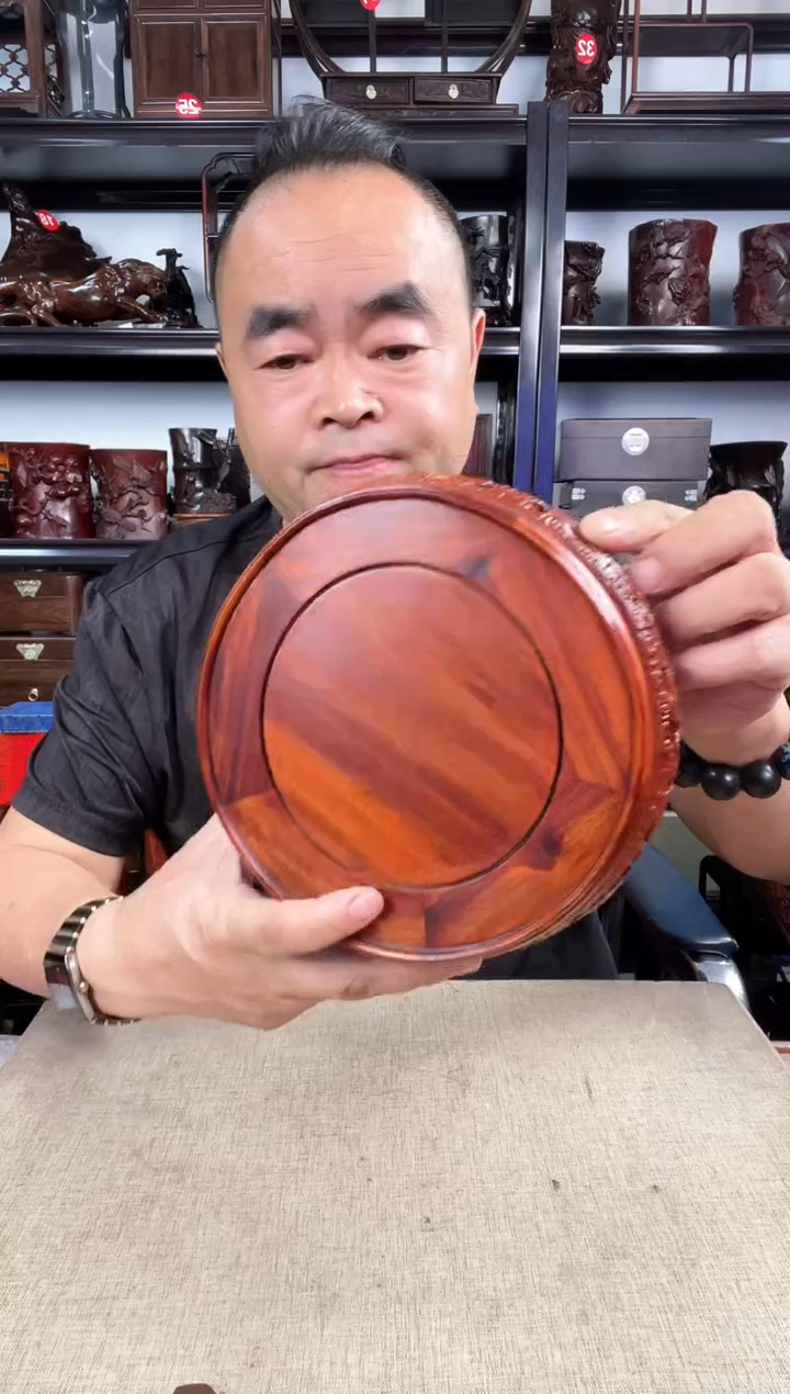 木16公分黄老李红木工艺品