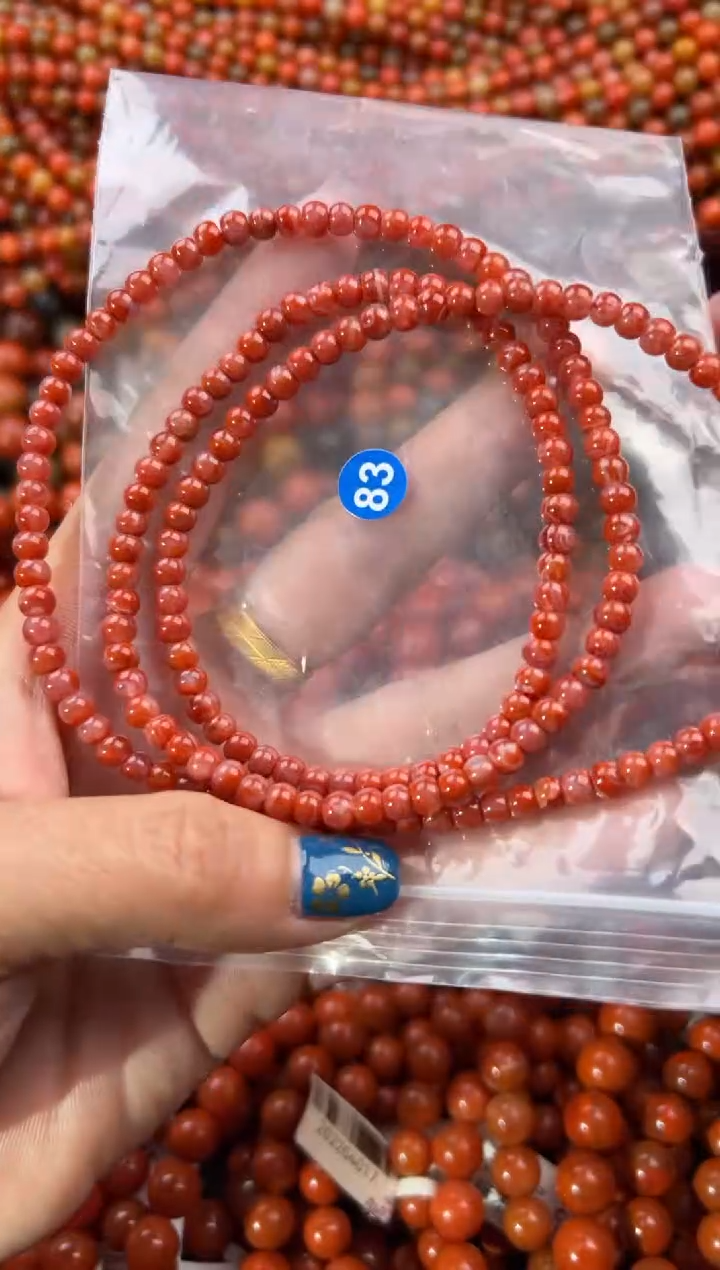 未镶嵌手串南红玛瑙4+