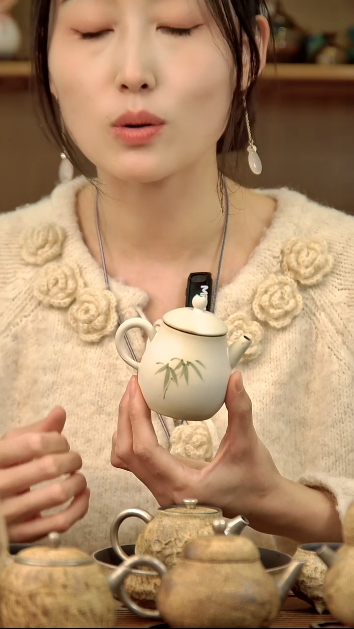 言野手作 落雪手绘龙蛋壶