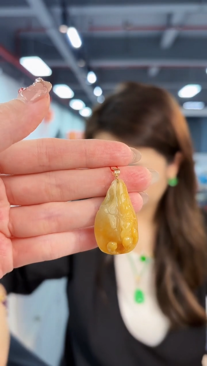 【闪购商品】翡翠颈饰18K金镶嵌 缅料A货/支持复检/一件