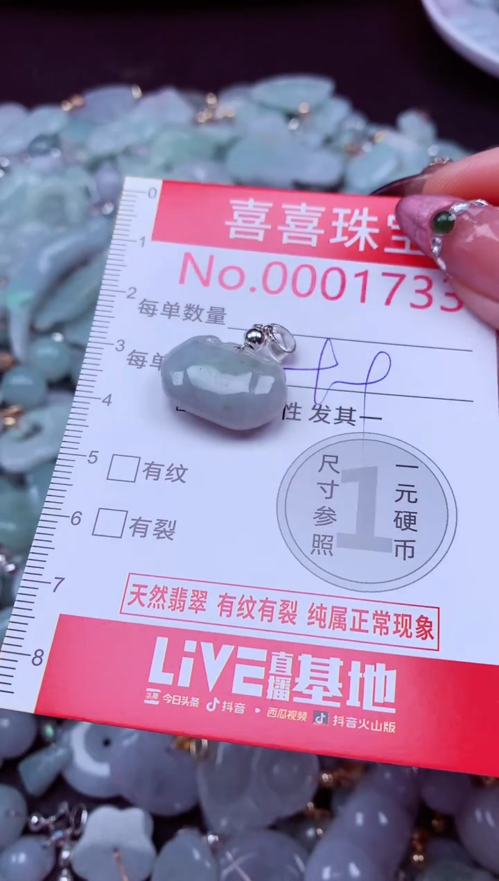 吊坠(不含链)未镶嵌翡翠1733