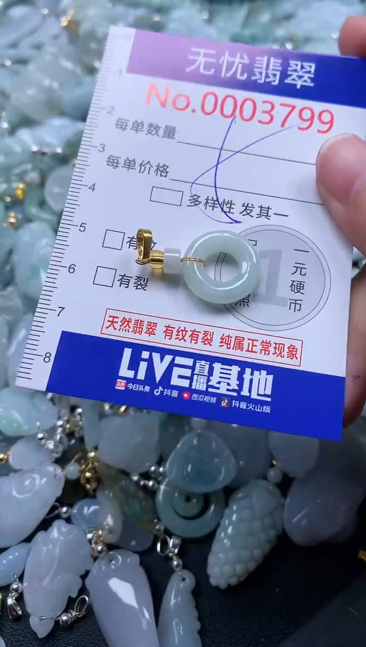 翡翠未镶嵌吊坠(不含链)3799