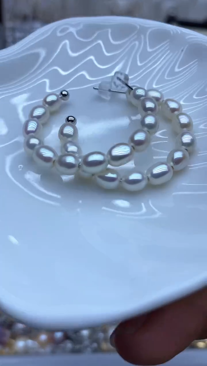 未镶嵌耳饰淡水珍珠耳环多样性发其一