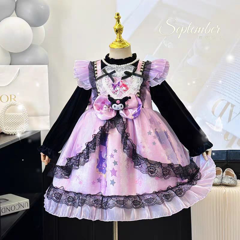 长袖公主风洋气秋天公主裙服装蓬蓬裙连衣裙女