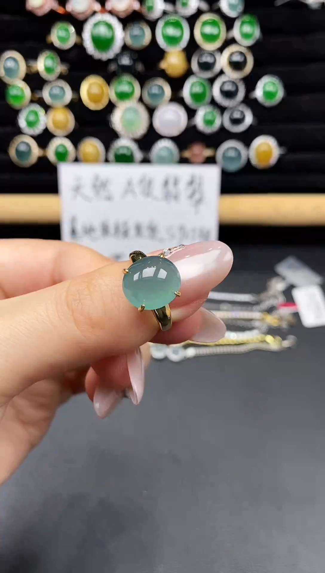 银S925镶嵌戒指翡翠111