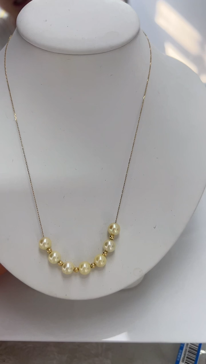 【闪购商品】海水珍珠DA银S925镶嵌微笑链 A817