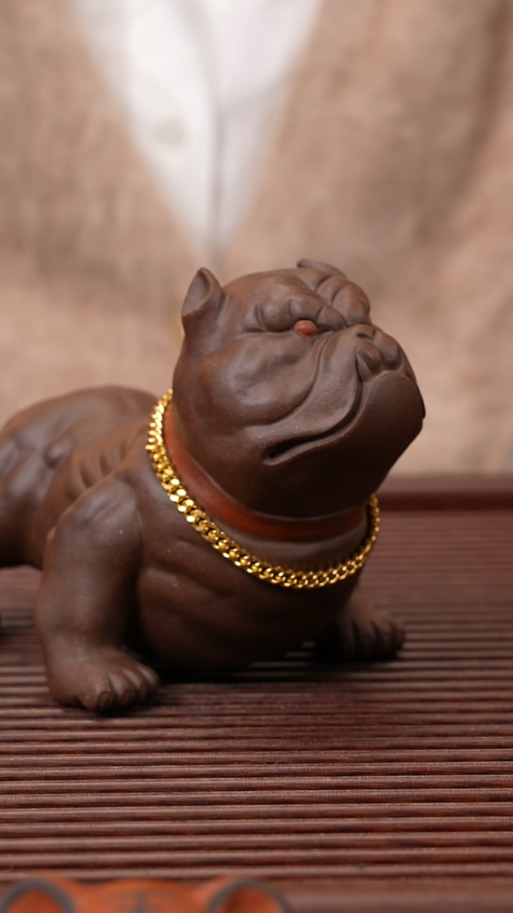 【闪购商品】紫砂茶宠紫泥恶霸犬