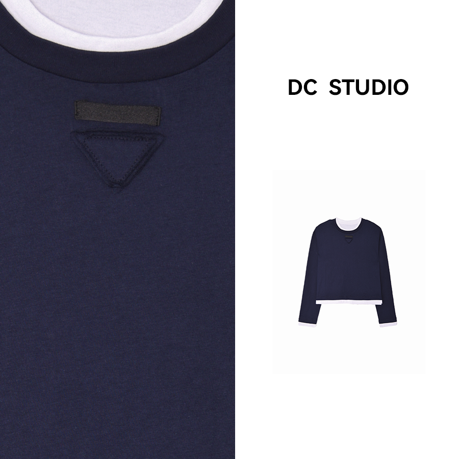 DC STUDIO【风雨交加】2024秋季新款长袖时尚休闲圆领百搭打底衣