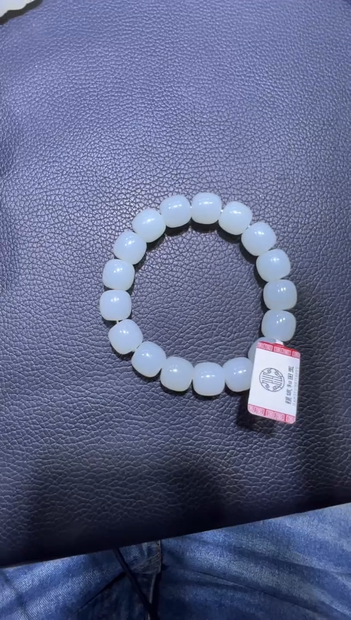 未镶嵌手串和田玉天泰白玉手串（产地直发）