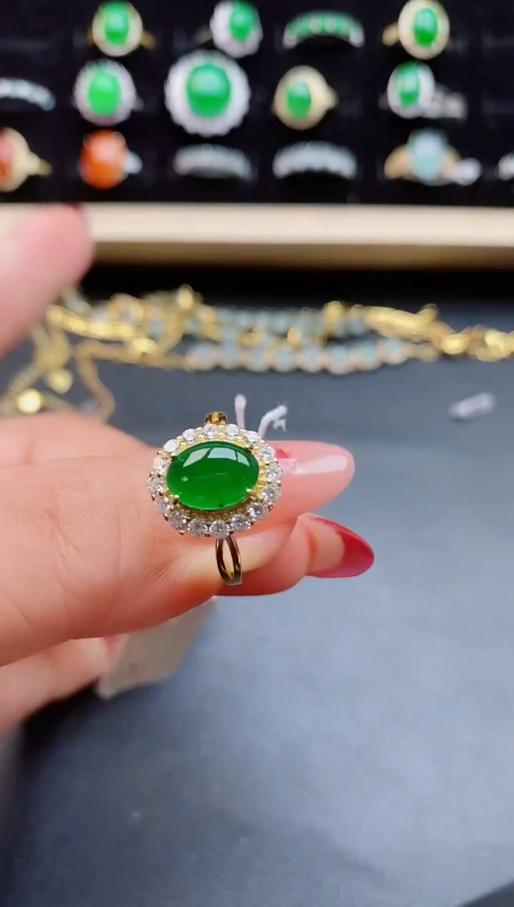 【闪购商品】翡翠戒指银S925镶嵌1212