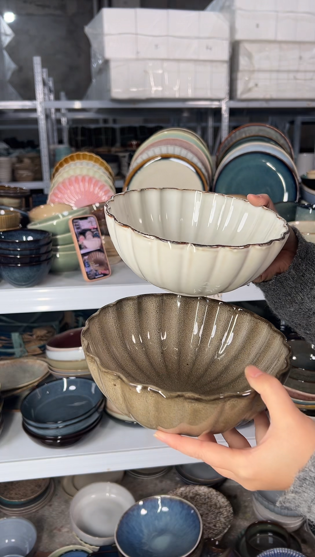 陶瓷外贸尾货瑕疵满20包邮X2 天目菊面碗