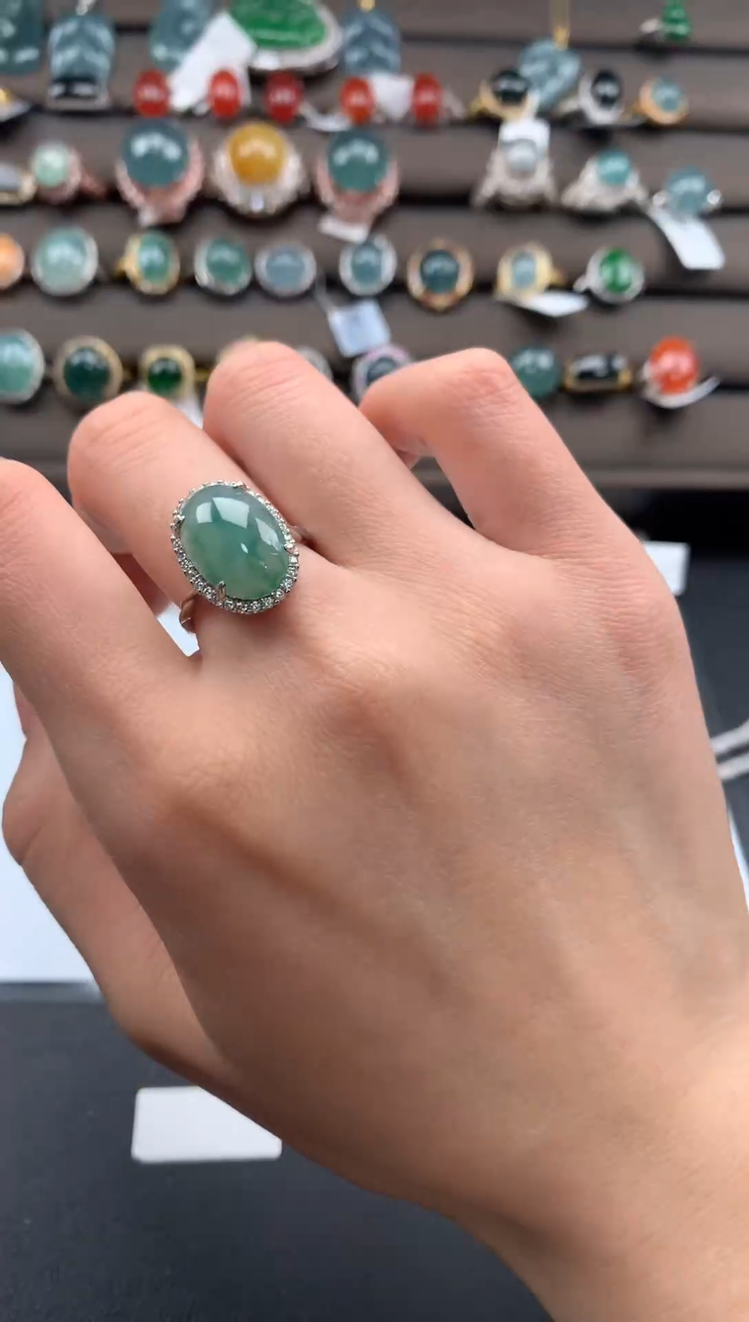 【闪购商品】翡翠戒指银S925镶嵌312321312