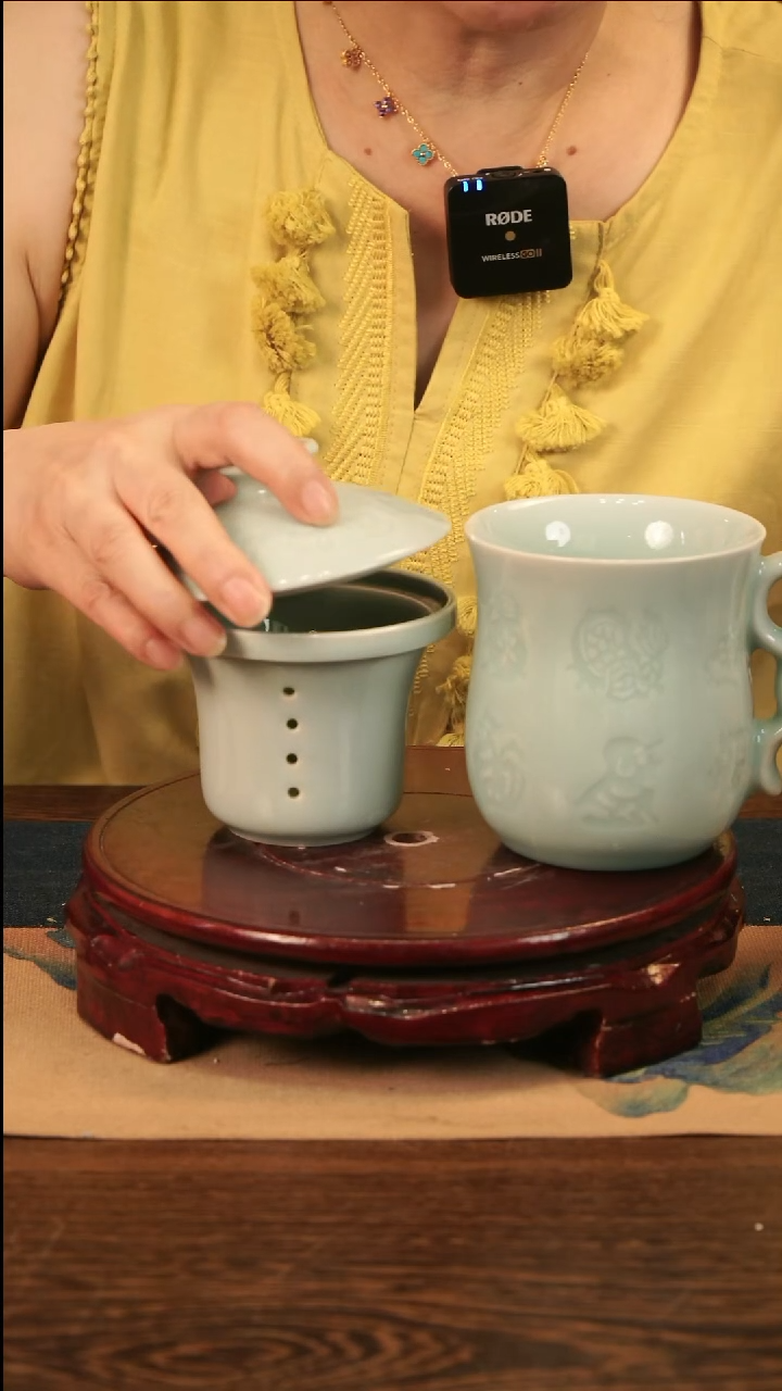 粉青 十二生肖杯 3件套