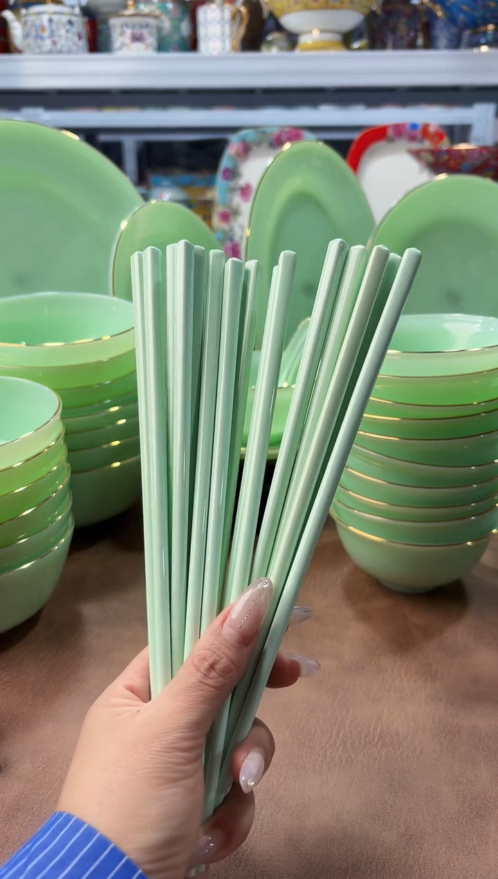 玉瓷筷子十双餐具