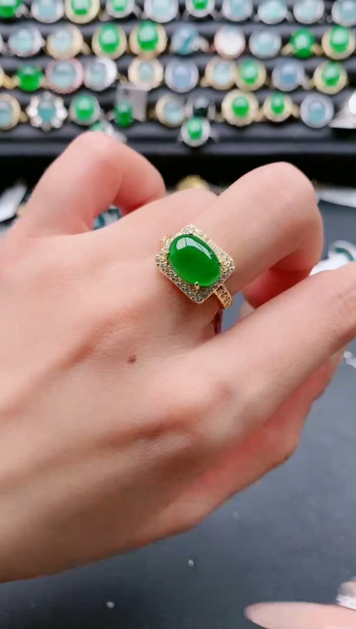 【闪购商品】翡翠戒指银S925镶嵌1111111