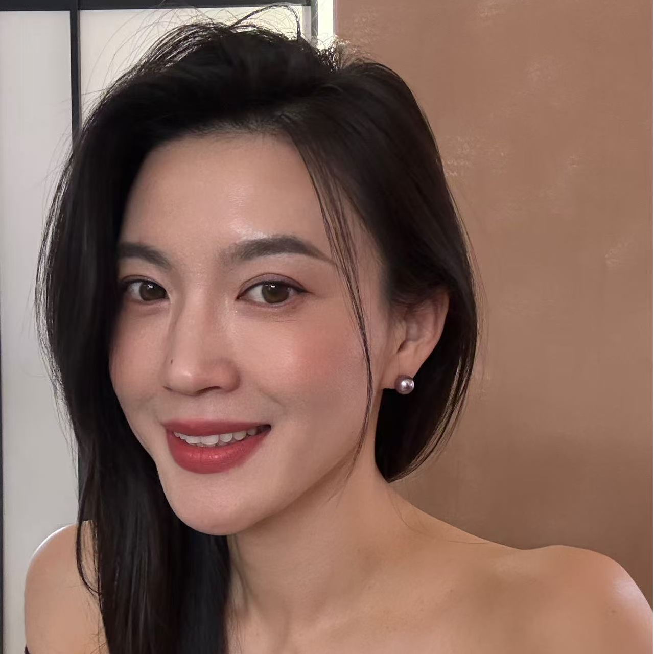 礼兰珠宝【锦礼】 18k金淡水珍珠紫珠耳钉10-11mm