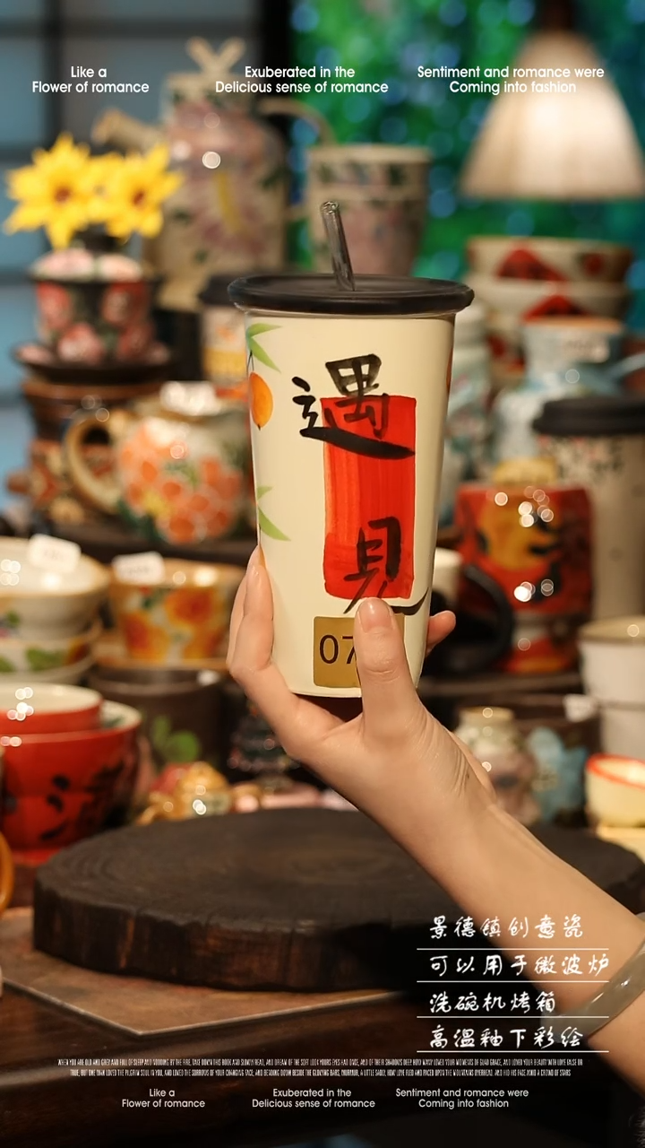 陶瓷景德镇高温釉下彩手工手绘款式