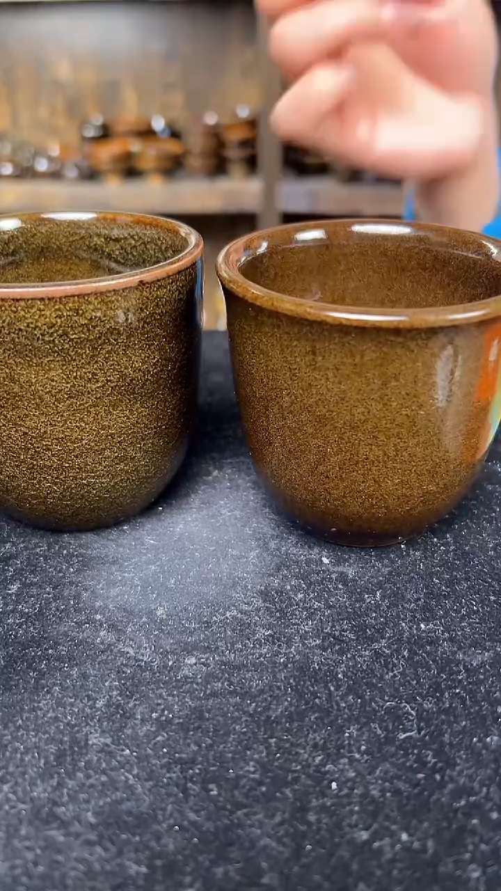 大**天微瑕瓮杯两只不退不换