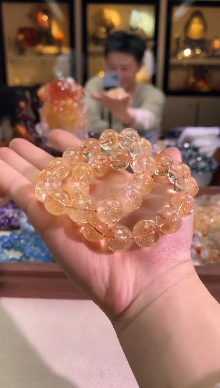 未镶嵌手链水晶16mm+巴西暴力黄阿塞（多样性发一）