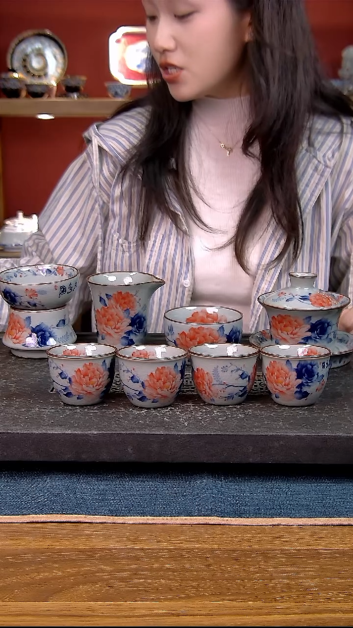 简装家用款8件套 老陶泥开片纹陶瓷茶具