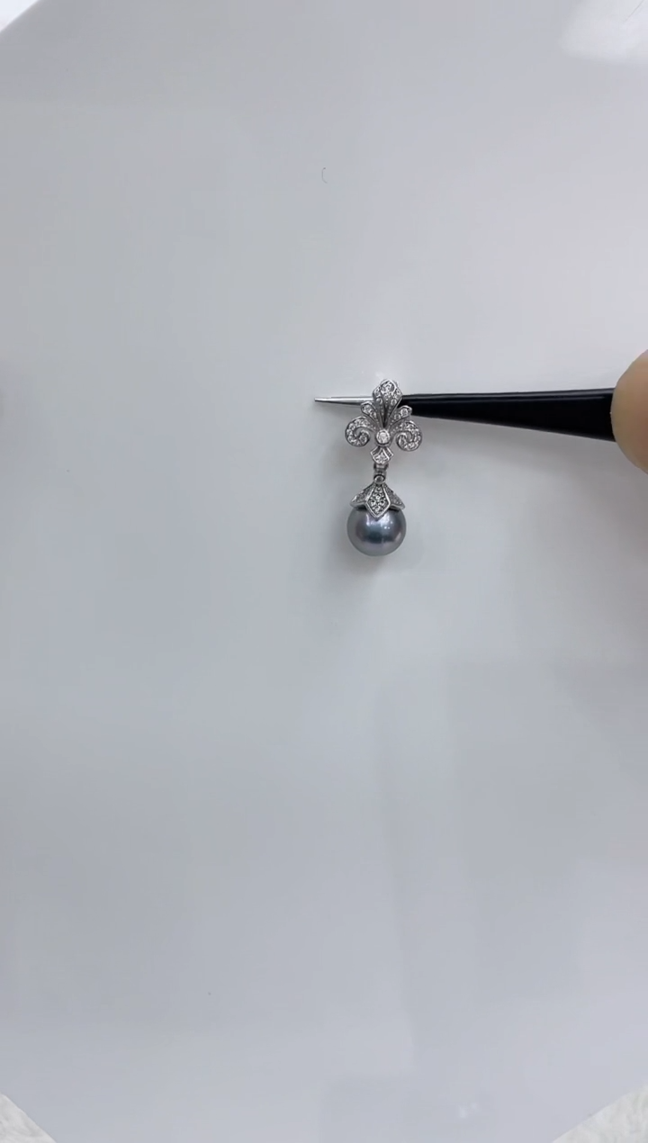 【闪购商品】海水珍珠吊坠(不含链)银S925镶嵌海水珍珠吊坠