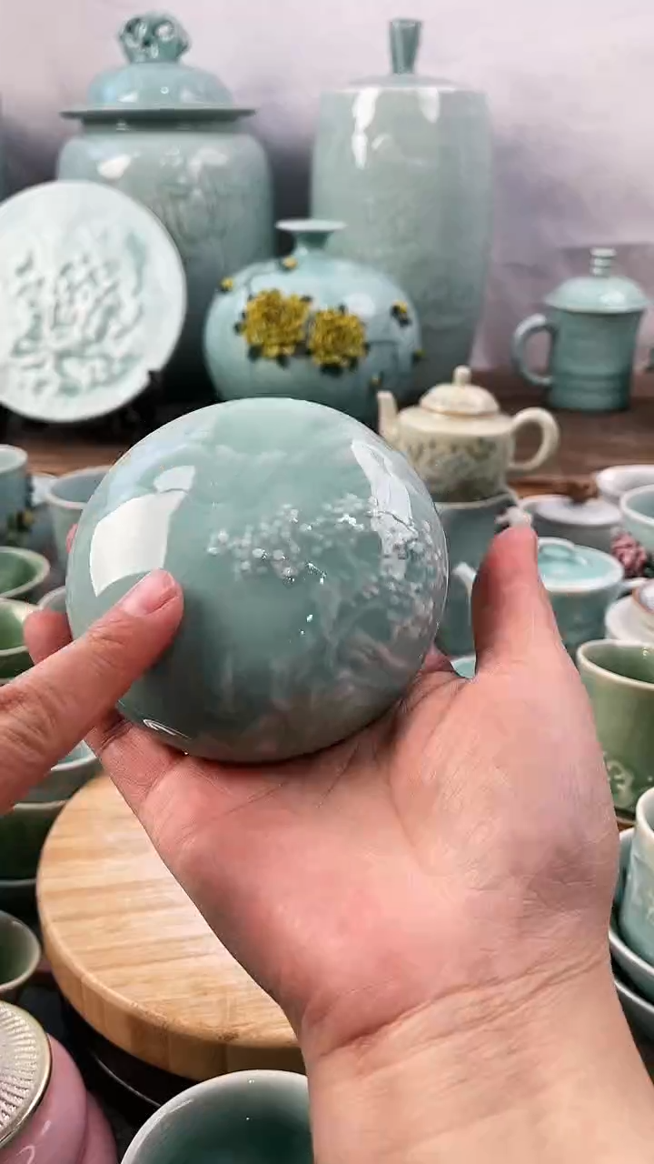 【闪购商品】纯手工特价 微瑕 慧仙青瓷