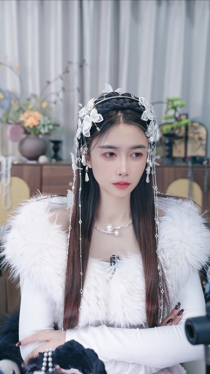 合金布艺超仙发箍洛神