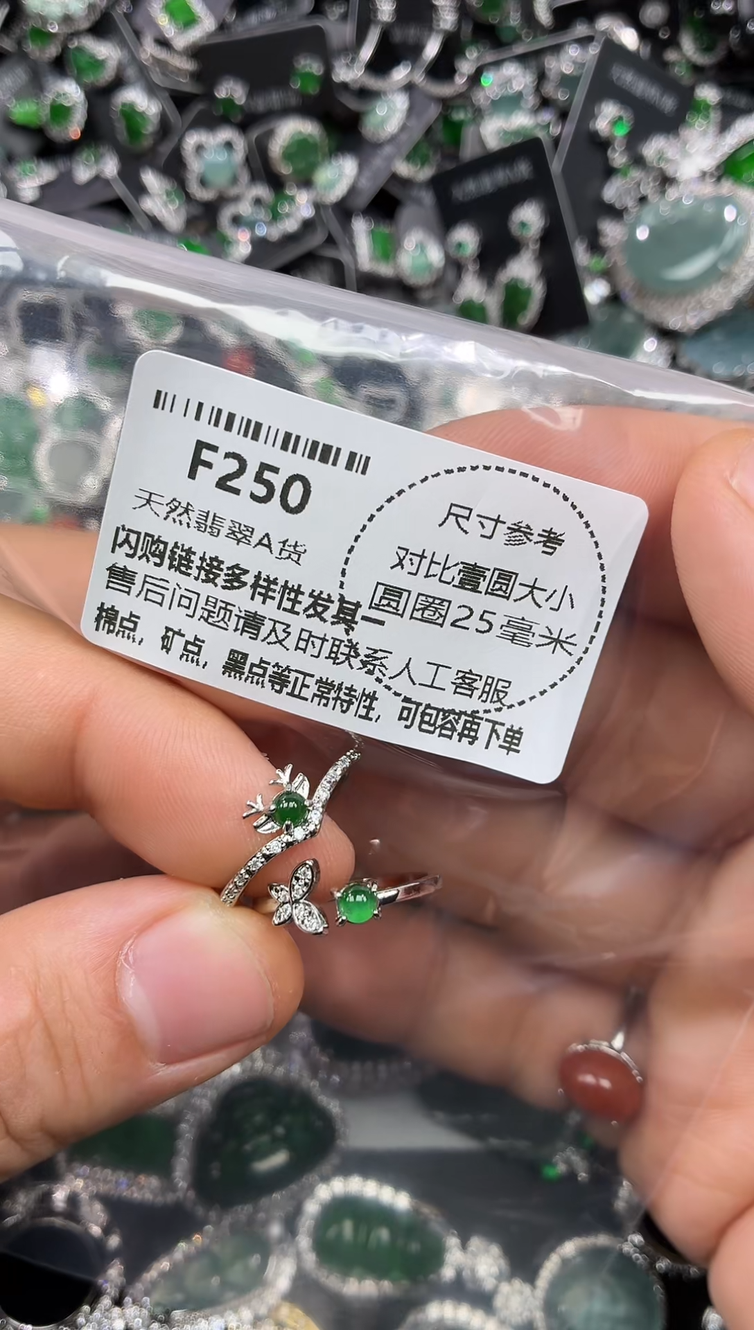 颈饰未镶嵌翡翠F250戒指